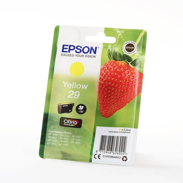 EPSON Blekk C13T29844012 29 Gul Strawberry i gruppen Datautstyr / Skrivere og tilbehør / Blekk og toner / Blekkpatroner / Epson hos TP E-commerce Nordic AB (C26810)