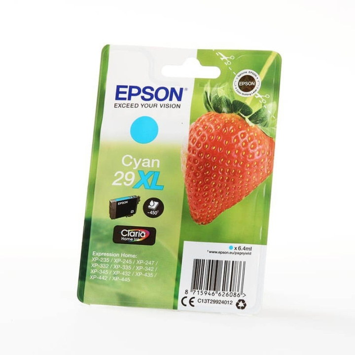 EPSON Blekk C13T29924012 29XL Cyan Strawberry i gruppen Datautstyr / Skrivere og tilbehør / Blekk og toner / Blekkpatroner / Epson hos TP E-commerce Nordic AB (C26813)