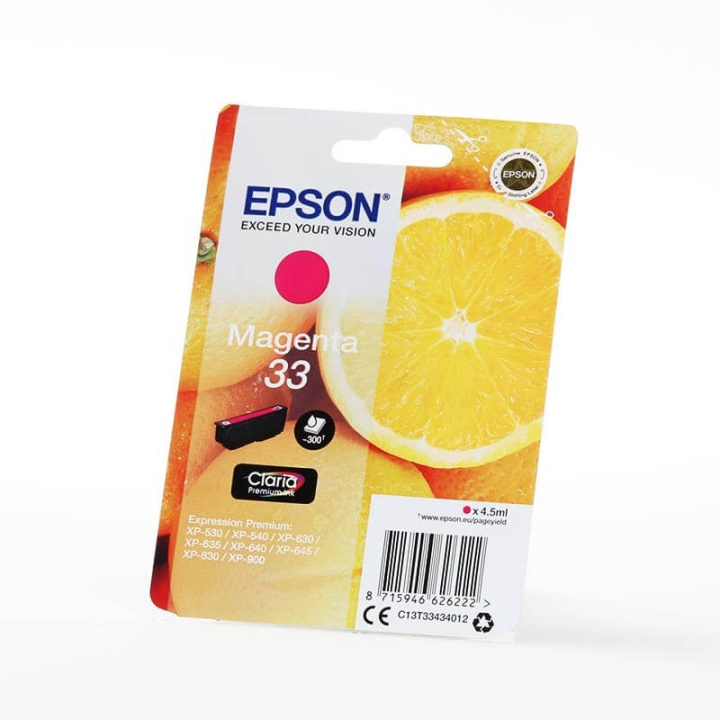 EPSON Blekk C13T33434012 33 Magenta Oranges i gruppen Datautstyr / Skrivere og tilbehør / Blekk og toner / Blekkpatroner / Epson hos TP E-commerce Nordic AB (C26820)