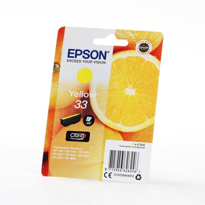 EPSON Blekk C13T33444012 33 Gul Oranges i gruppen Datautstyr / Skrivere og tilbehør / Blekk og toner / Blekkpatroner / Epson hos TP E-commerce Nordic AB (C26821)
