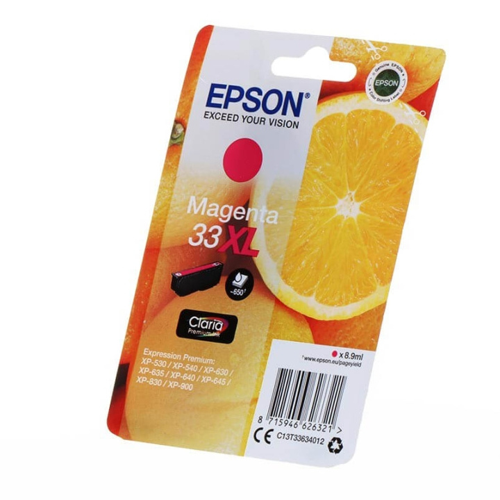 EPSON Blekk C13T33634012 33XL Magenta Oranges i gruppen Datautstyr / Skrivere og tilbehør / Blekk og toner / Blekkpatroner / Epson hos TP E-commerce Nordic AB (C26826)