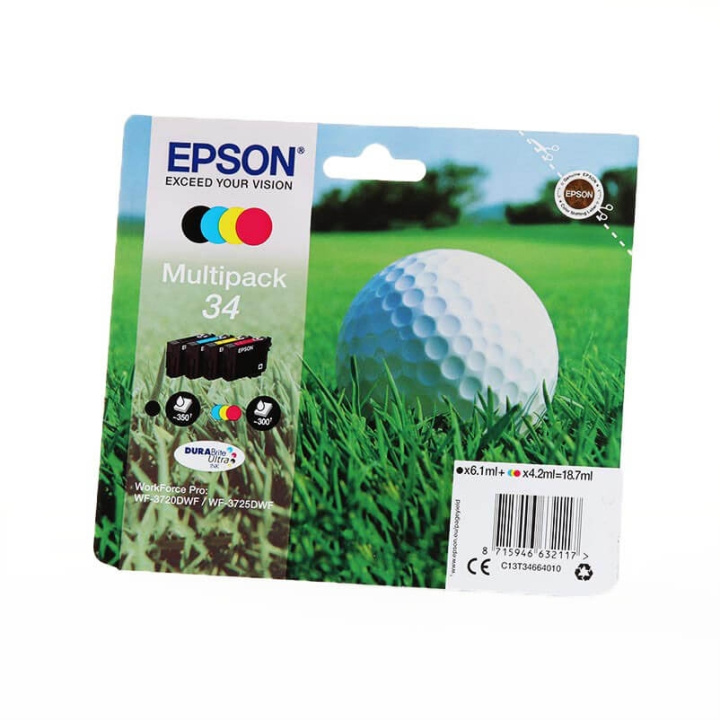 EPSON Blekk C13T34664010 34 Multipack Golf Ball i gruppen Datautstyr / Skrivere og tilbehør / Blekk og toner / Blekkpatroner / Epson hos TP E-commerce Nordic AB (C26829)