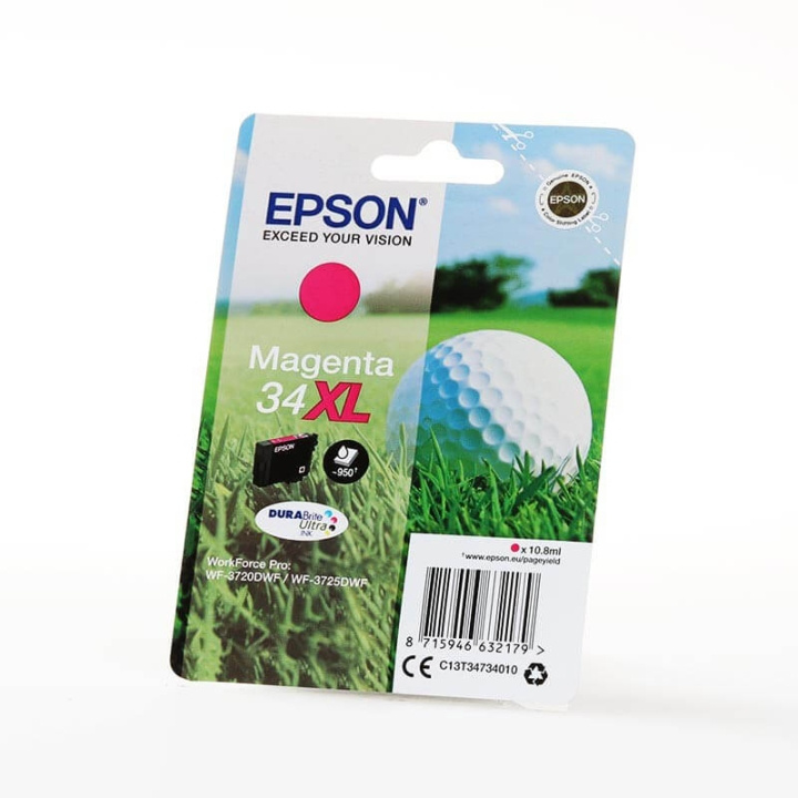 EPSON Blekk C13T34734010 34XL Magenta Golf Ball i gruppen Datautstyr / Skrivere og tilbehør / Blekk og toner / Blekkpatroner / Epson hos TP E-commerce Nordic AB (C26832)