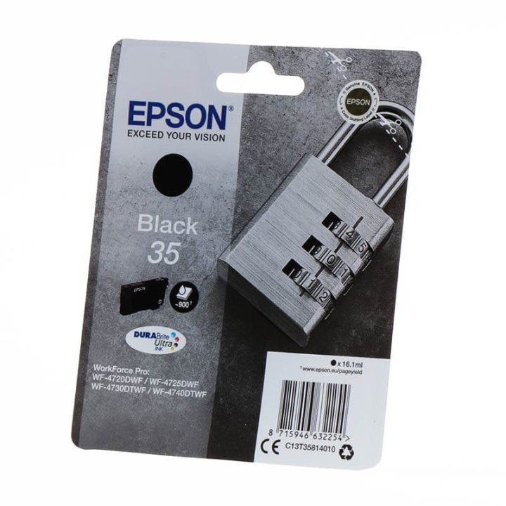 EPSON Blekk C13T35814010 35 Svart Padlock i gruppen Datautstyr / Skrivere og tilbehør / Blekk og toner / Blekkpatroner / Epson hos TP E-commerce Nordic AB (C26835)