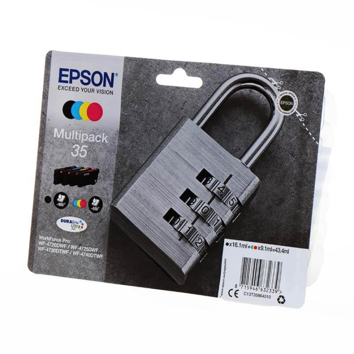 EPSON Blekk C13T35864010 35 Multipack Padlock i gruppen Datautstyr / Skrivere og tilbehør / Blekk og toner / Blekkpatroner / Epson hos TP E-commerce Nordic AB (C26836)