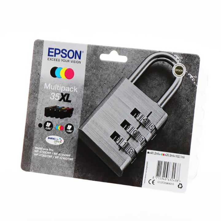 EPSON Blekk C13T35964010 35XL Multipack Padlock i gruppen Datautstyr / Skrivere og tilbehør / Blekk og toner / Blekkpatroner / Epson hos TP E-commerce Nordic AB (C26841)