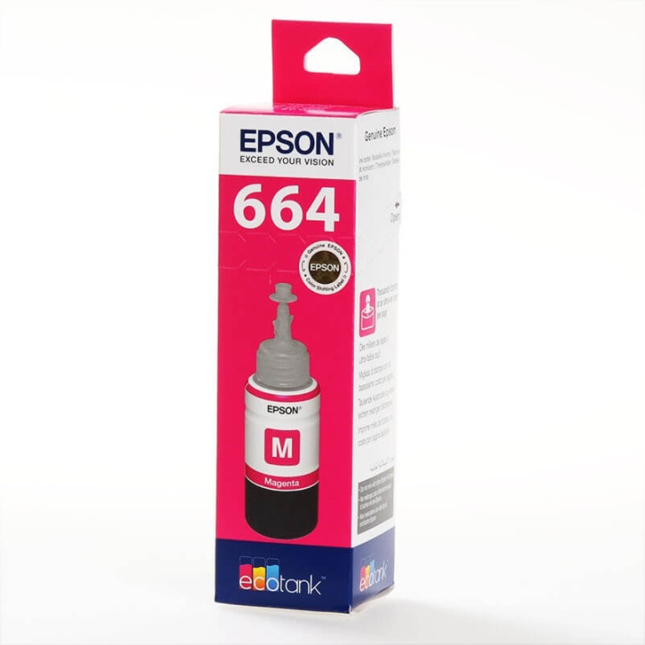 EPSON Blekk C13T664340 664 Magenta Ecotank i gruppen Datautstyr / Skrivere og tilbehør / Blekk og toner / Blekkpatroner / Epson hos TP E-commerce Nordic AB (C26851)