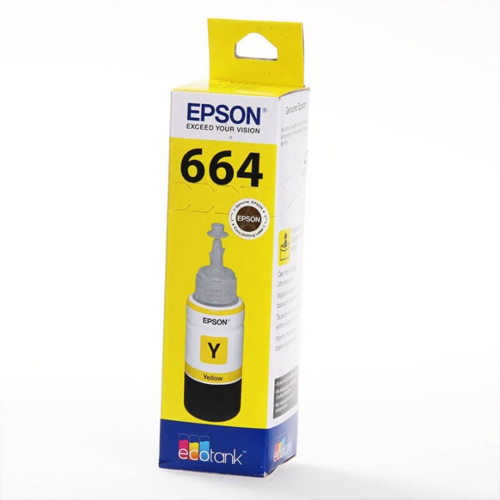 EPSON Blekk C13T664440 664 Gul Ecotank i gruppen Datautstyr / Skrivere og tilbehør / Blekk og toner / Blekkpatroner / Epson hos TP E-commerce Nordic AB (C26852)