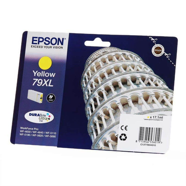 EPSON Blekk C13T79044010 79XL Gul Tower of Pisa i gruppen Datautstyr / Skrivere og tilbehør / Blekk og toner / Blekkpatroner / Epson hos TP E-commerce Nordic AB (C26872)