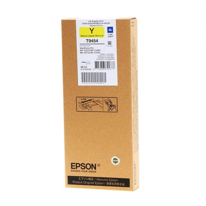 EPSON Blekk C13T945440 T9454 XL Gul i gruppen Datautstyr / Skrivere og tilbehør / Blekk og toner / Blekkpatroner / Epson hos TP E-commerce Nordic AB (C26887)