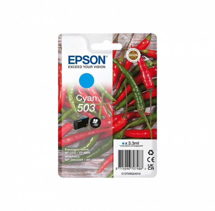 EPSON Blekk C13T09Q24010 503 Cyan Chili i gruppen Datautstyr / Skrivere og tilbehør / Blekk og toner / Blekkpatroner / Epson hos TP E-commerce Nordic AB (C26933)