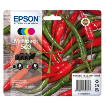 EPSON Blekk C13T09Q64010 503 Multipack Chili svart/cyan/magenta/gul i gruppen Datautstyr / Skrivere og tilbehør / Blekk og toner / Blekkpatroner / Epson hos TP E-commerce Nordic AB (C26936)