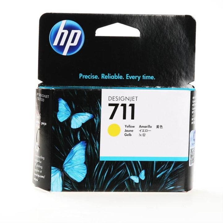 HP Blekk CZ132A 711 Gul 29ml i gruppen Datautstyr / Skrivere og tilbehør / Blekk og toner / Toner / HP hos TP E-commerce Nordic AB (C26971)