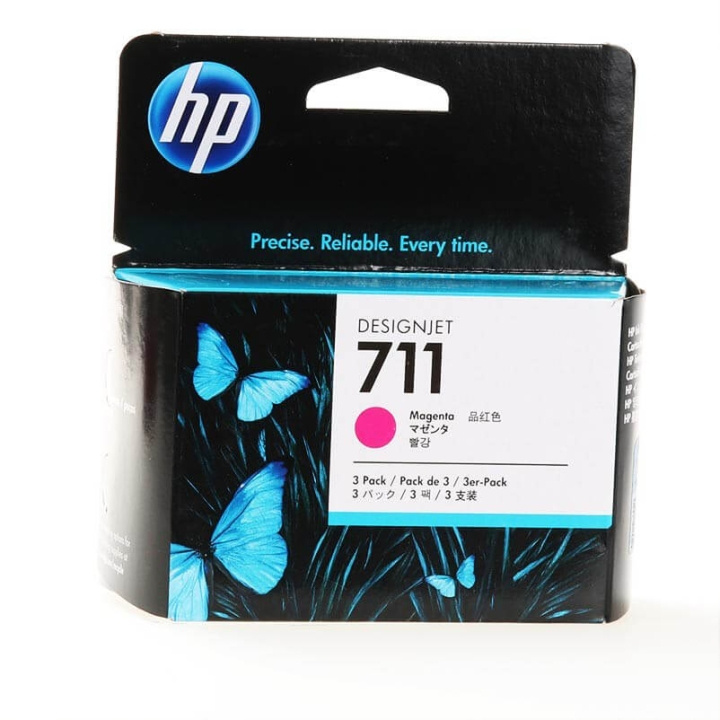 HP Blekk CZ135A 711 Magenta 3-pack i gruppen Datautstyr / Skrivere og tilbehør / Blekk og toner / Toner / HP hos TP E-commerce Nordic AB (C26974)