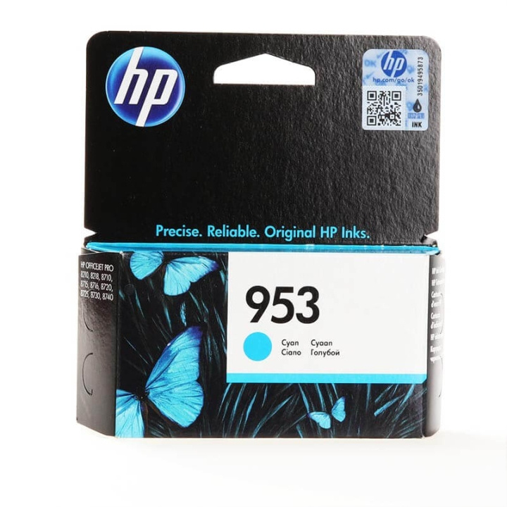 HP Blekk F6U12AE 953 Cyan i gruppen Datautstyr / Skrivere og tilbehør / Blekk og toner / Toner / HP hos TP E-commerce Nordic AB (C26983)