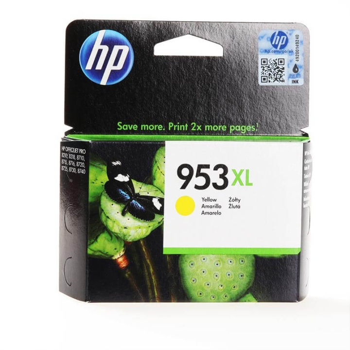 HP Blekk F6U18AE 953XL Gul i gruppen Datautstyr / Skrivere og tilbehør / Blekk og toner / Toner / HP hos TP E-commerce Nordic AB (C26988)