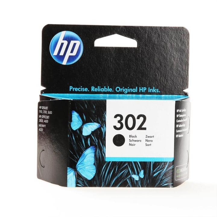 HP Bläck F6U66AE 302 Svart i gruppen Datautstyr / Skrivere og tilbehør / Blekk og toner / Toner / HP hos TP E-commerce Nordic AB (C26990)
