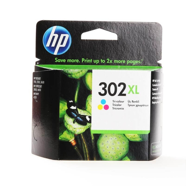 HP Blekk F6U67AE 302XL Tri-colour i gruppen Datautstyr / Skrivere og tilbehør / Blekk og toner / Toner / HP hos TP E-commerce Nordic AB (C26991)