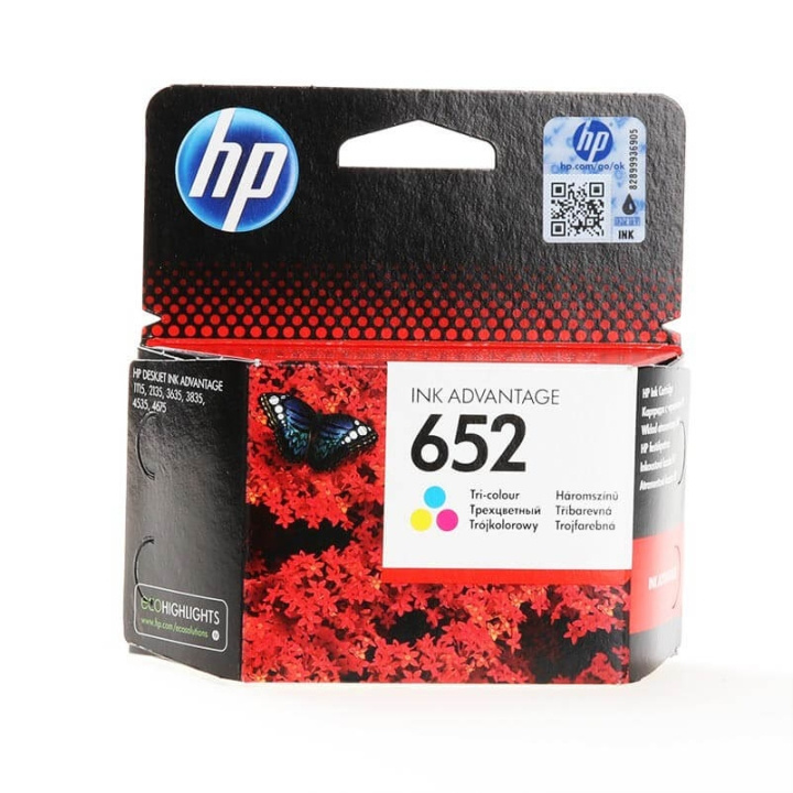 HP Blekk F6V24AE 652 Tri-colour i gruppen Datautstyr / Skrivere og tilbehør / Blekk og toner / Toner / HP hos TP E-commerce Nordic AB (C26993)