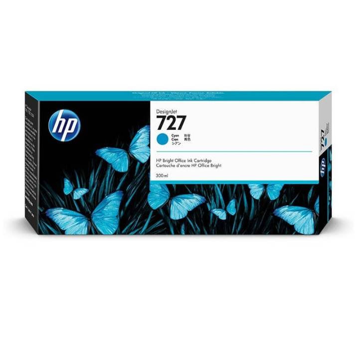 HP Blekk F9J76A 727 Cyan 300ml i gruppen Datautstyr / Skrivere og tilbehør / Blekk og toner / Toner / HP hos TP E-commerce Nordic AB (C26999)