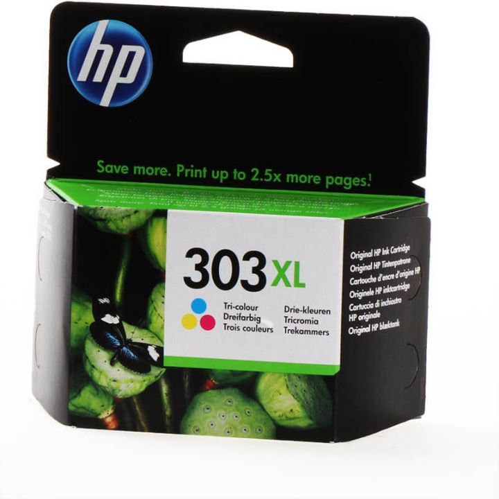 HP Bläck T6N03AE 303XL Tri-colour i gruppen Datautstyr / Skrivere og tilbehør / Blekk og toner / Toner / HP hos TP E-commerce Nordic AB (C27053)
