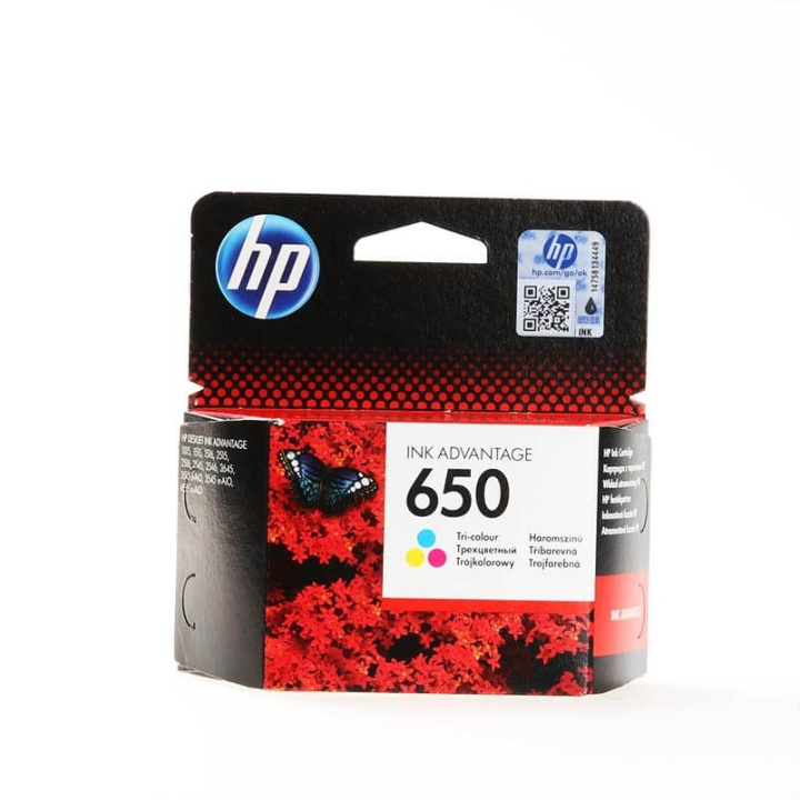 HP Ink CZ102AE 650 Tri-colour i gruppen Datautstyr / Skrivere og tilbehør / Blekk og toner / Toner / HP hos TP E-commerce Nordic AB (C27057)
