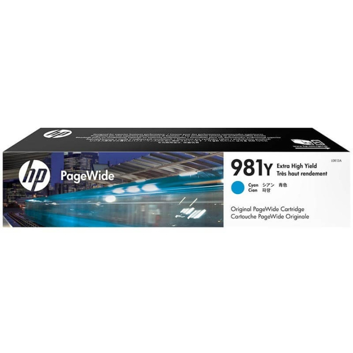 HP Blekk L0R13A 981Y Cyan i gruppen Datautstyr / Skrivere og tilbehør / Blekk og toner / Toner / HP hos TP E-commerce Nordic AB (C27063)