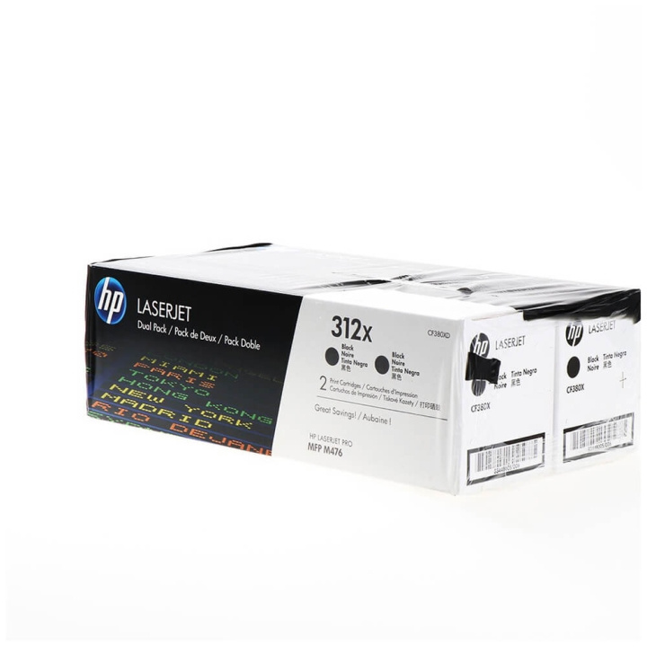 HP Toner CF380XD 312X Svart 2-pack i gruppen Datautstyr / Skrivere og tilbehør / Blekk og toner / Toner / HP hos TP E-commerce Nordic AB (C27070)