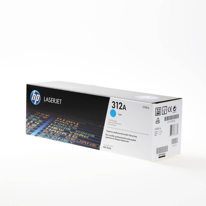 HP Toner CF381A 312A Cyan i gruppen Datautstyr / Skrivere og tilbehør / Blekk og toner / Toner / HP hos TP E-commerce Nordic AB (C27071)