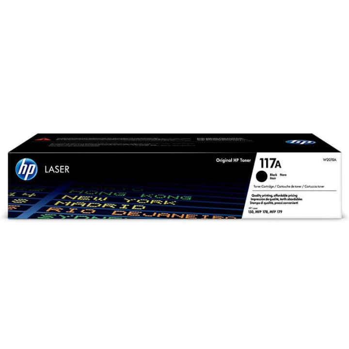 HP Toner W2070A 117A Svart i gruppen Datautstyr / Skrivere og tilbehør / Blekk og toner / Toner / HP hos TP E-commerce Nordic AB (C27076)