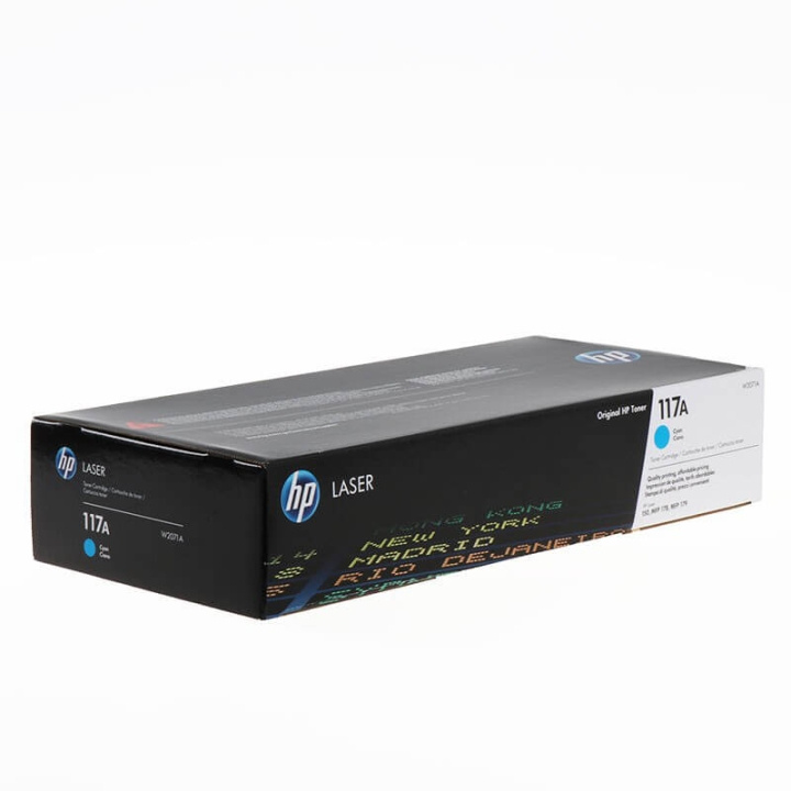 HP Toner W2071A 117A Cyan i gruppen Datautstyr / Skrivere og tilbehør / Blekk og toner / Toner / HP hos TP E-commerce Nordic AB (C27077)