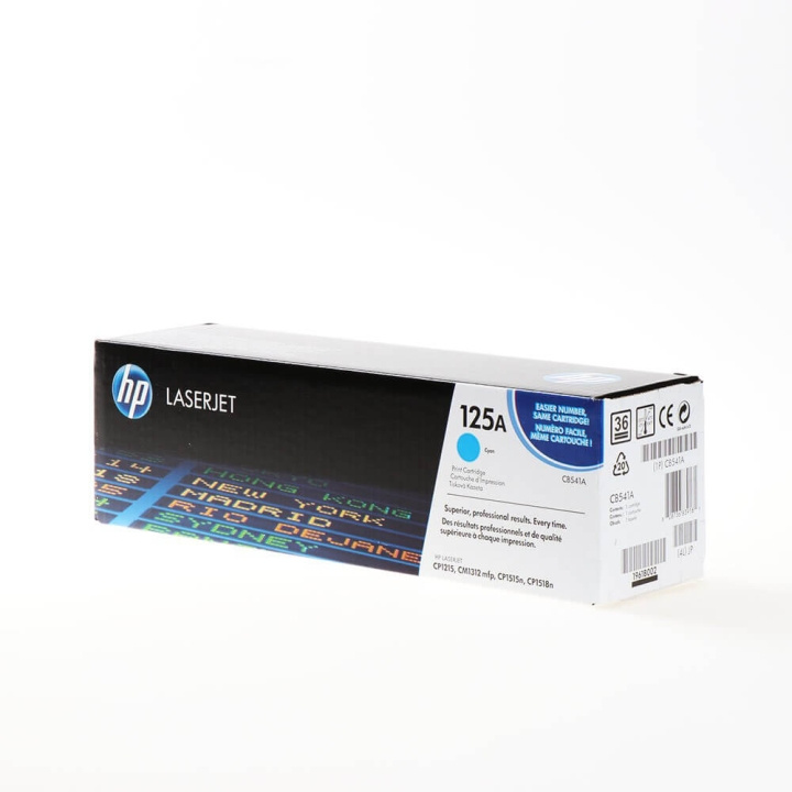 HP Toner CB541A 125A Cyan i gruppen Datautstyr / Skrivere og tilbehør / Blekk og toner / Toner / HP hos TP E-commerce Nordic AB (C27090)