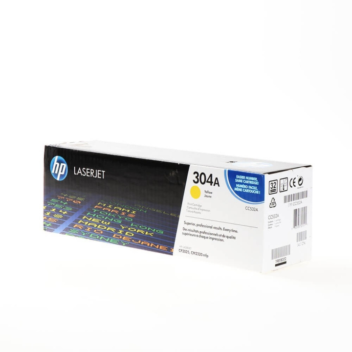 HP Toner CC532A 304A Gul i gruppen Datautstyr / Skrivere og tilbehør / Blekk og toner / Toner / HP hos TP E-commerce Nordic AB (C27098)