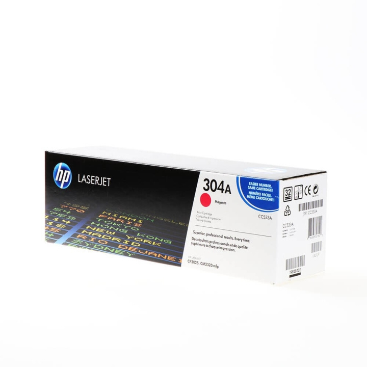 HP Toner CC533A 304A Magenta i gruppen Datautstyr / Skrivere og tilbehør / Blekk og toner / Toner / HP hos TP E-commerce Nordic AB (C27100)
