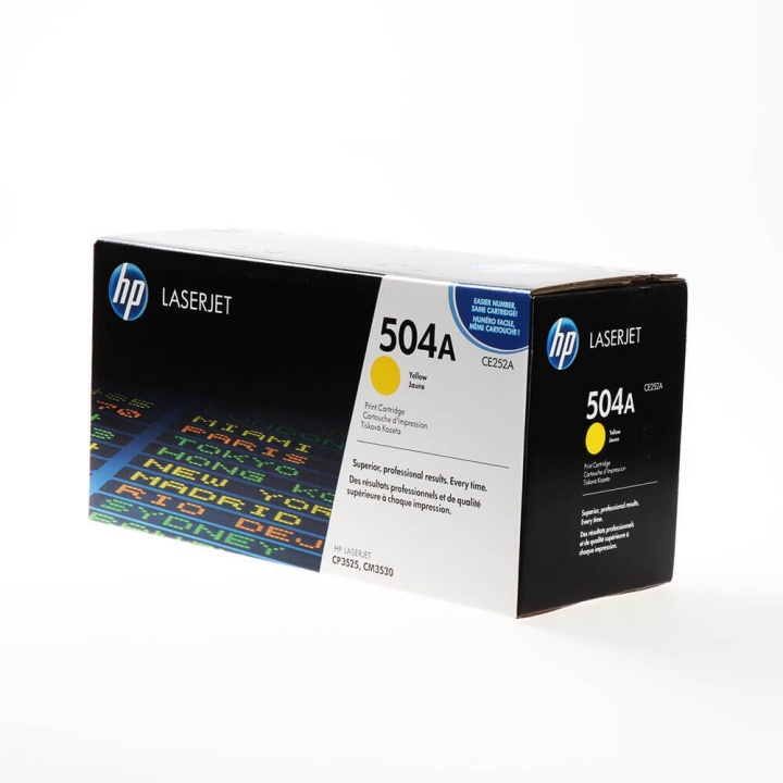 HP Toner CE252A 504A Gul i gruppen Datautstyr / Skrivere og tilbehør / Blekk og toner / Toner / HP hos TP E-commerce Nordic AB (C27104)