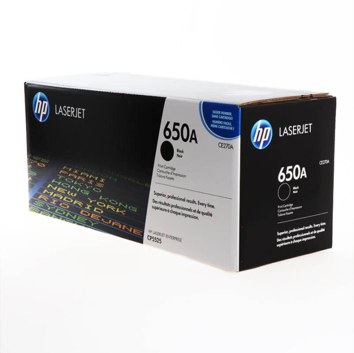 HP Toner CE270A 650A Svart i gruppen Datautstyr / Skrivere og tilbehør / Blekk og toner / Toner / HP hos TP E-commerce Nordic AB (C27115)