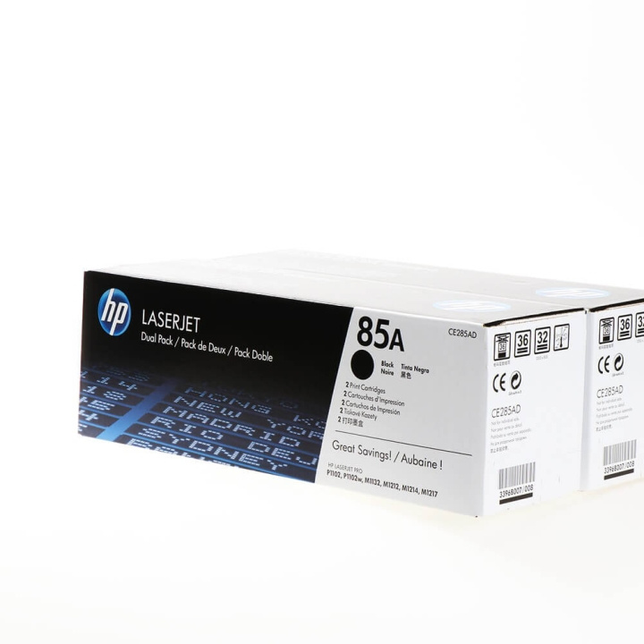 HP Toner CE285AD 85A Svart 2-pack i gruppen Datautstyr / Skrivere og tilbehør / Blekk og toner / Toner / HP hos TP E-commerce Nordic AB (C27124)