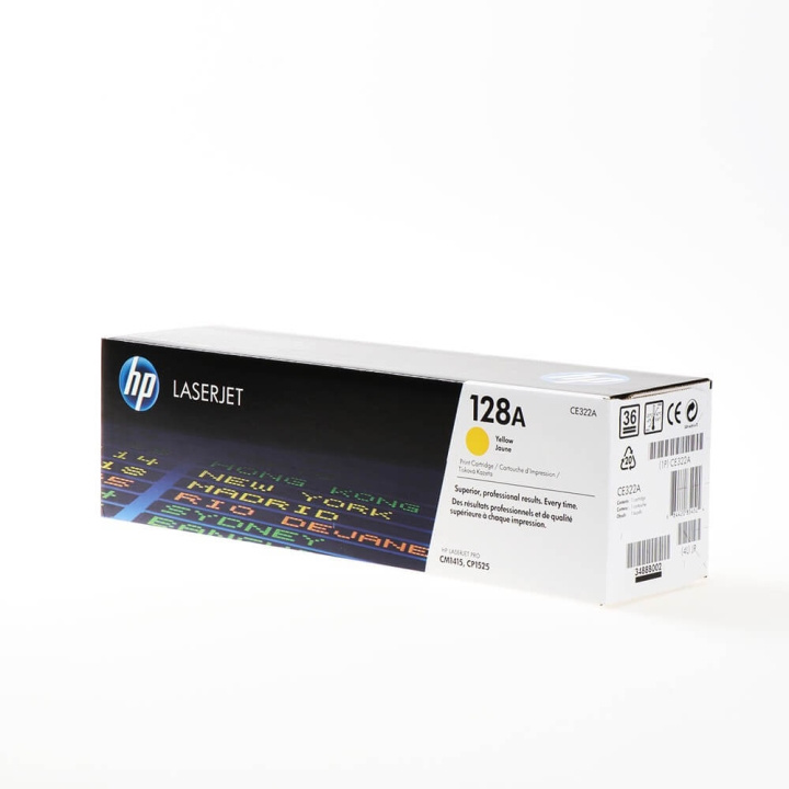 HP Toner CE322A 128A Gul i gruppen Datautstyr / Skrivere og tilbehør / Blekk og toner / Toner / HP hos TP E-commerce Nordic AB (C27133)