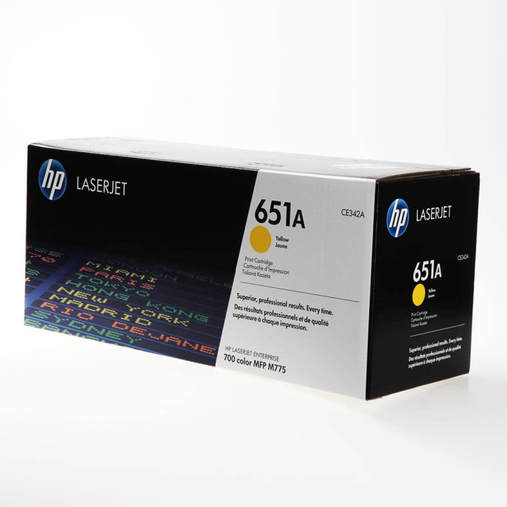 HP Toner CE342A 651A Gul i gruppen Datautstyr / Skrivere og tilbehør / Blekk og toner / Toner / HP hos TP E-commerce Nordic AB (C27137)