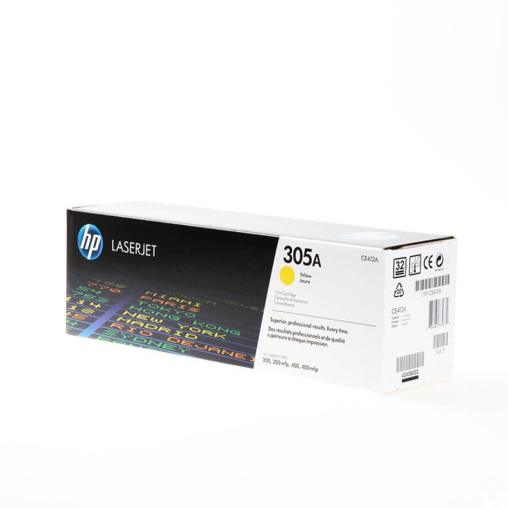 HP Toner CE412A 305A Gul i gruppen Datautstyr / Skrivere og tilbehør / Blekk og toner / Toner / HP hos TP E-commerce Nordic AB (C27153)