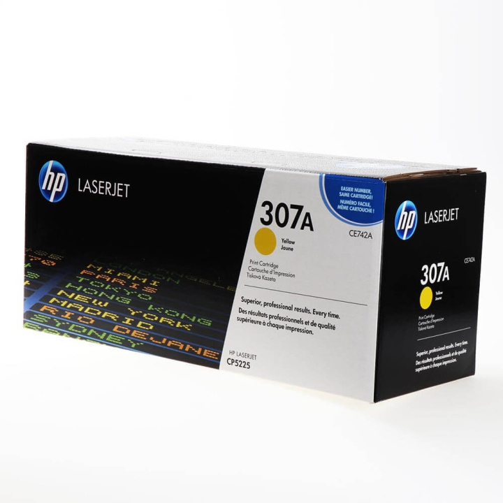 HP Toner CE742A 307A Gul i gruppen Datautstyr / Skrivere og tilbehør / Blekk og toner / Toner / HP hos TP E-commerce Nordic AB (C27162)