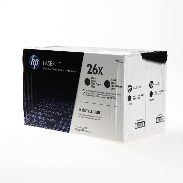 HP Toner CF226XD 26X Svart 2-pack i gruppen Datautstyr / Skrivere og tilbehør / Blekk og toner / Toner / HP hos TP E-commerce Nordic AB (C27177)
