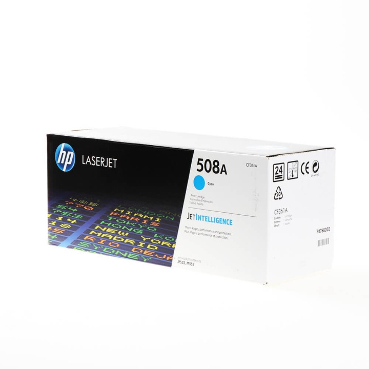 HP Toner CF361A 508A Cyan i gruppen Datautstyr / Skrivere og tilbehør / Blekk og toner / Toner / HP hos TP E-commerce Nordic AB (C27229)