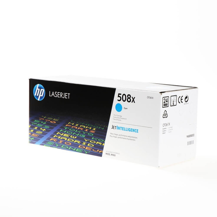 HP Toner CF361X 508X Cyan i gruppen Datautstyr / Skrivere og tilbehør / Blekk og toner / Toner / HP hos TP E-commerce Nordic AB (C27230)