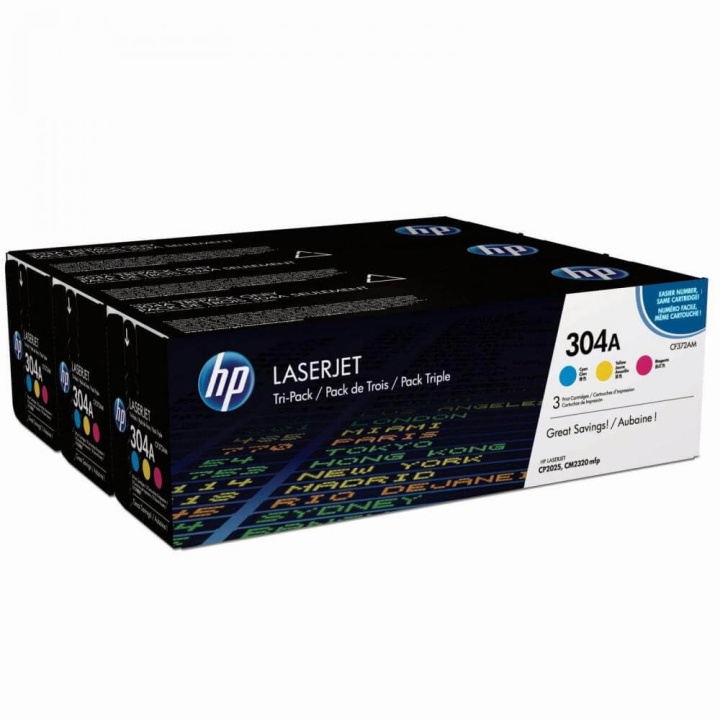 HP Toner CF372AM 304A Colour i gruppen Datautstyr / Skrivere og tilbehør / Blekk og toner / Toner / HP hos TP E-commerce Nordic AB (C27240)
