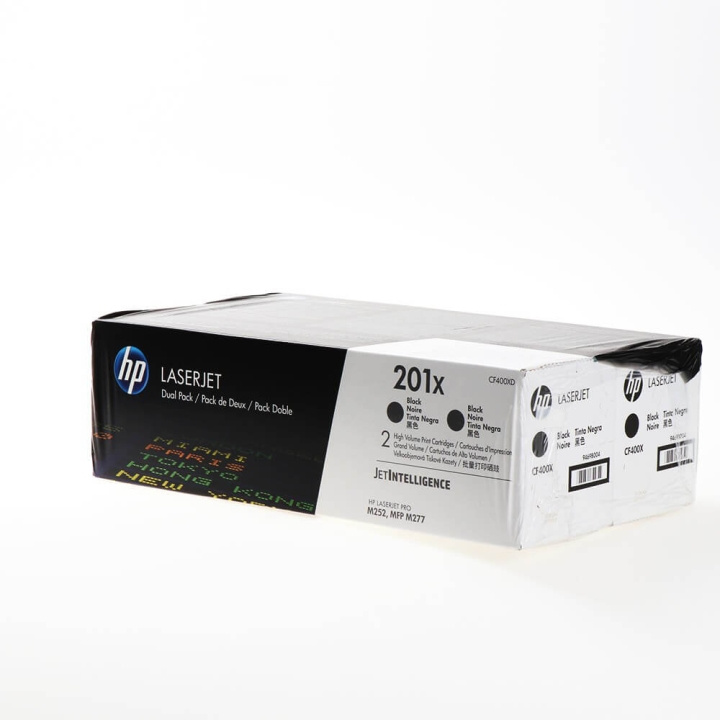 HP Toner CF400XD 201X Svart 2-pack i gruppen Datautstyr / Skrivere og tilbehør / Blekk og toner / Toner / HP hos TP E-commerce Nordic AB (C27245)
