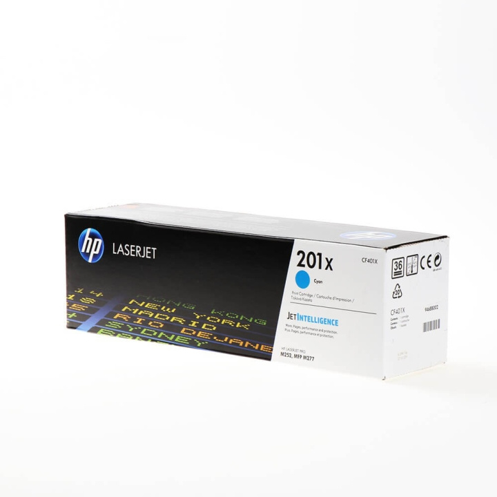 HP Toner CF401X 201X Cyan i gruppen Datautstyr / Skrivere og tilbehør / Blekk og toner / Toner / HP hos TP E-commerce Nordic AB (C27247)