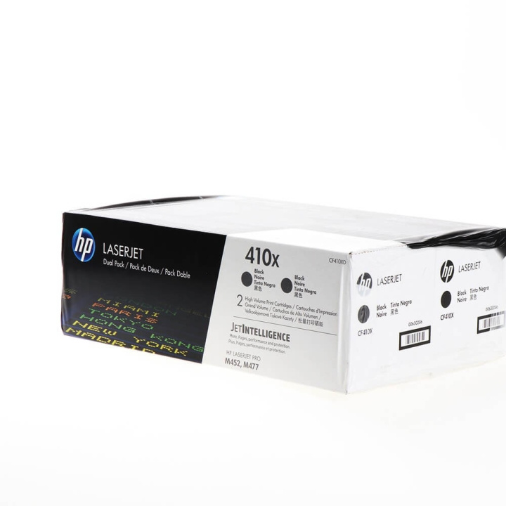 HP Toner CF410XD 410X Svart 2-pack i gruppen Datautstyr / Skrivere og tilbehør / Blekk og toner / Toner / HP hos TP E-commerce Nordic AB (C27255)