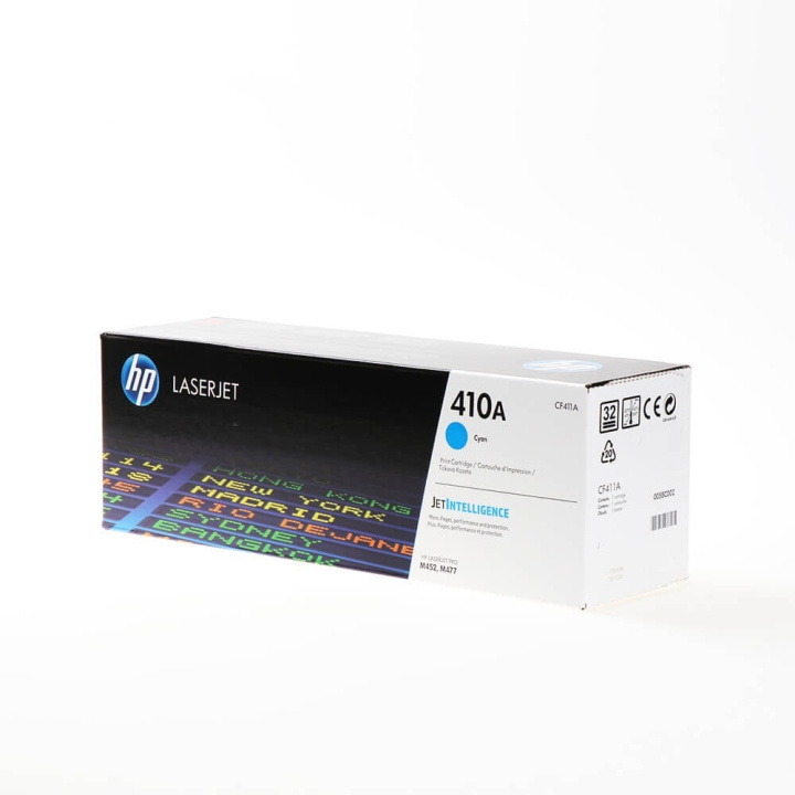 HP Toner CF411A 410A Cyan i gruppen Datautstyr / Skrivere og tilbehør / Blekk og toner / Toner / HP hos TP E-commerce Nordic AB (C27256)