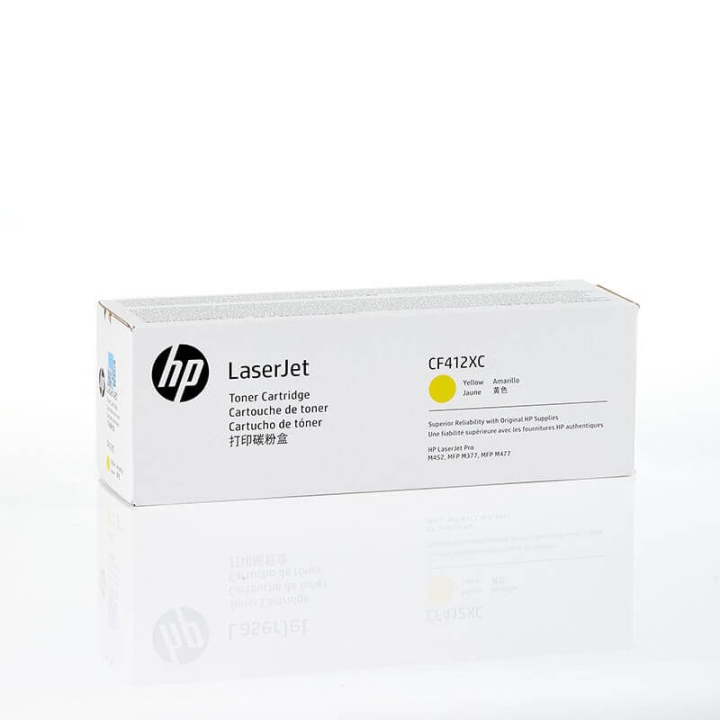 HP Toner CF412XC 410X gul, kontrakt i gruppen Datautstyr / Skrivere og tilbehør / Blekk og toner / Toner / HP hos TP E-commerce Nordic AB (C27261)